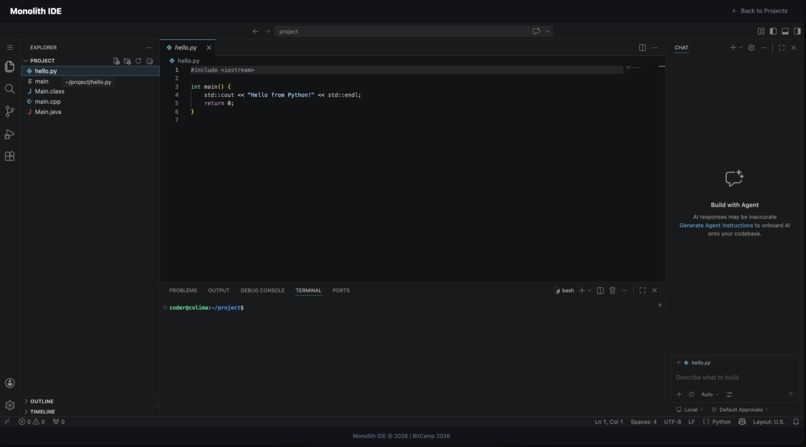 Monolith IDE – screenshot 3