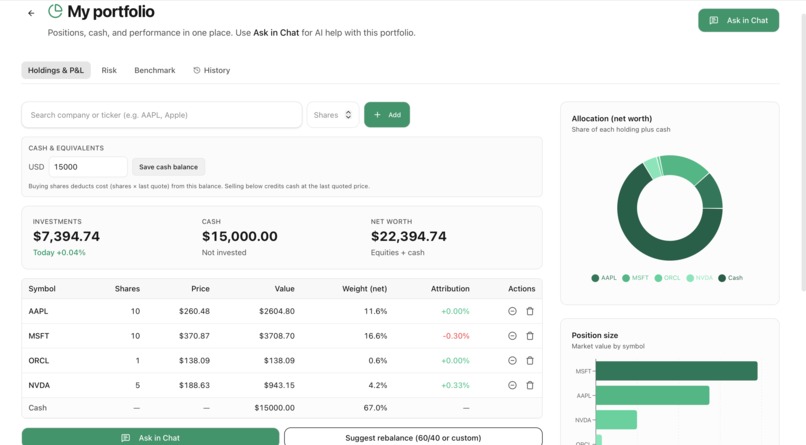 Finance AI – screenshot 3