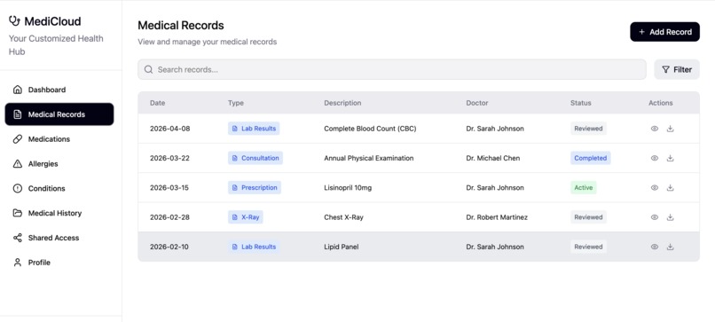 MediCloud – screenshot 5