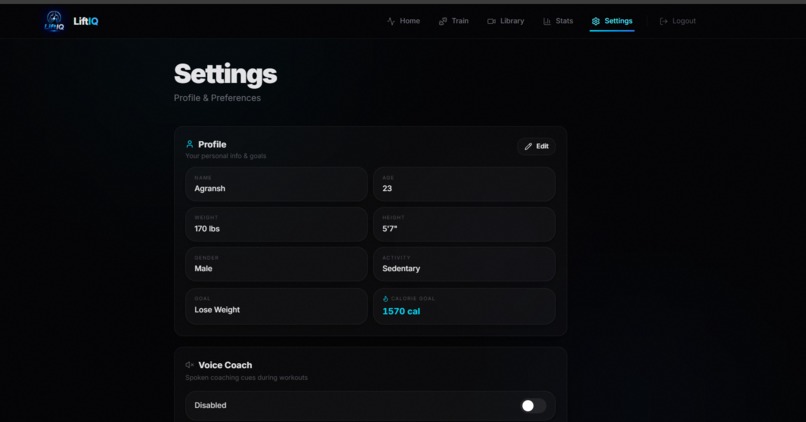 LiftIQ – screenshot 2