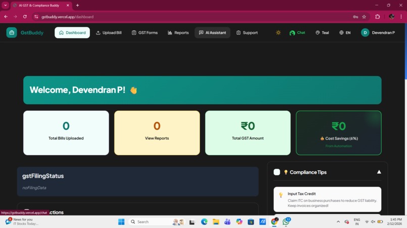 GST Buddy – AI Powered GST Compliance Assistant – screenshot 2