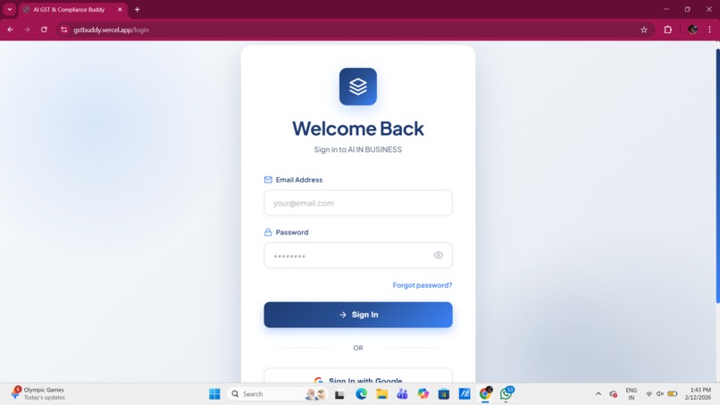 GST Buddy – AI Powered GST Compliance Assistant – screenshot 1