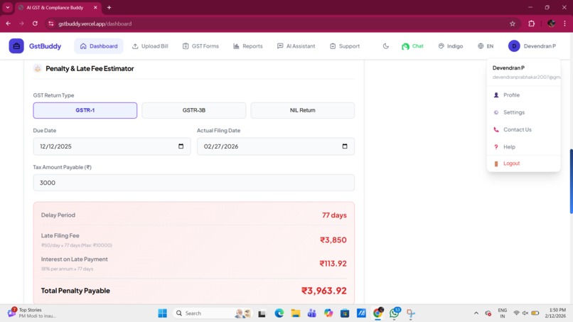 GST Buddy – AI Powered GST Compliance Assistant – screenshot 8