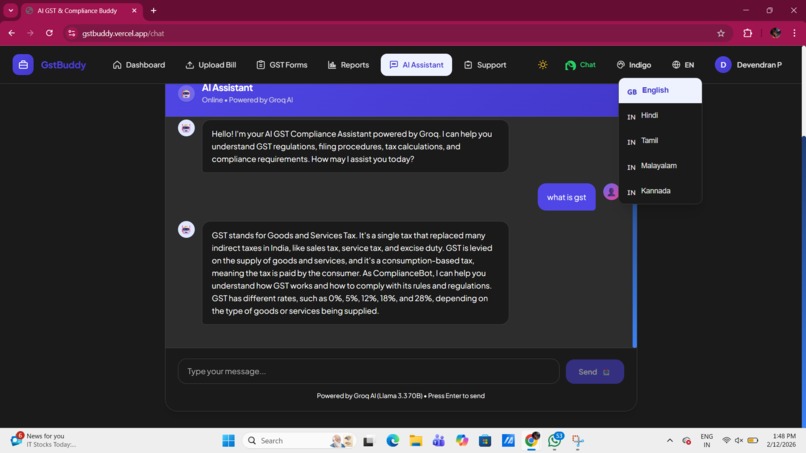 GST Buddy – AI Powered GST Compliance Assistant – screenshot 7