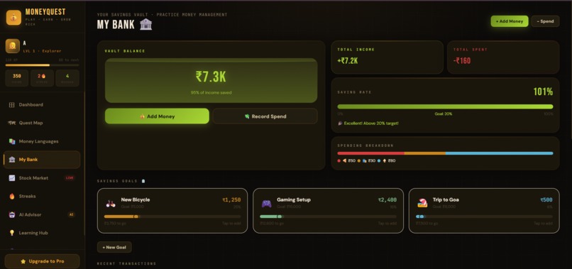 MoneyQuest - Gamified Financial Learning – screenshot 4