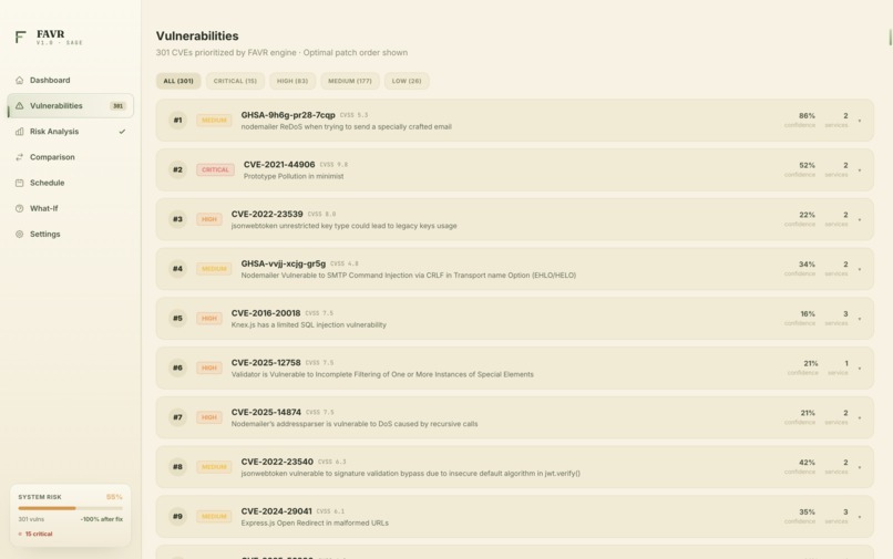 FAVR – screenshot 2