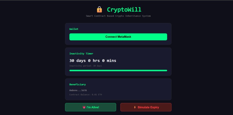 CryptoWill – screenshot 1