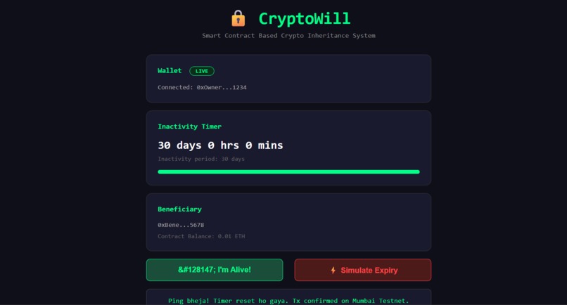 CryptoWill – screenshot 3