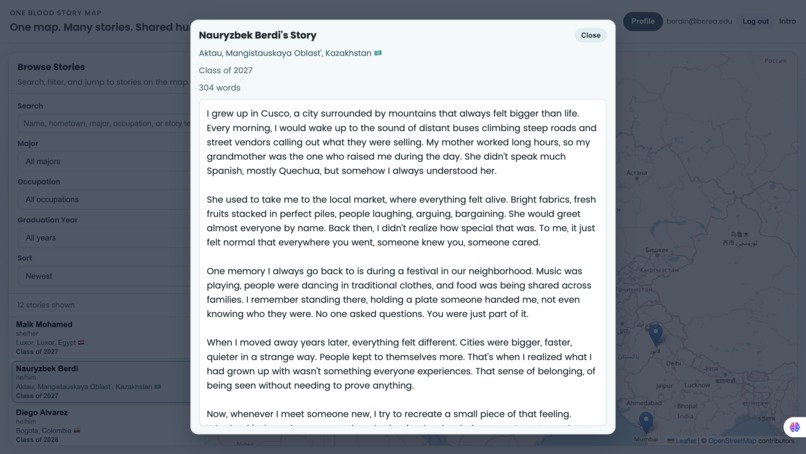 One Blood Story Map – screenshot 2