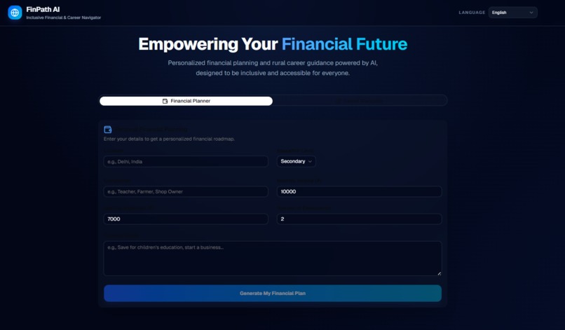 FinPath AI — Inclusive Financial & Career Navigator – screenshot 2