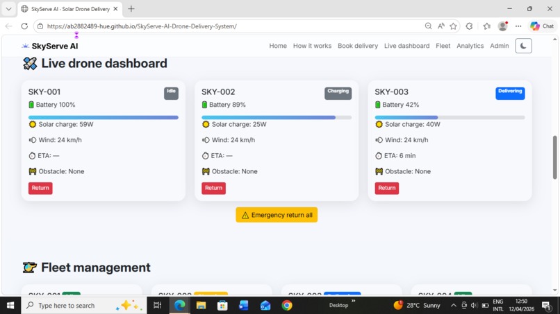 SkyServe AI Delivery – screenshot 3