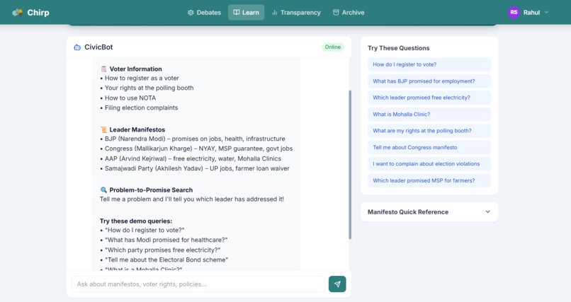 Chirp – screenshot 1