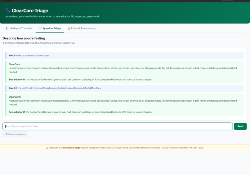 ClearCare Triage – screenshot 2