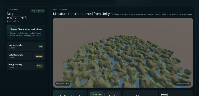 User Input Web Procedural Terrain Generation – screenshot 1