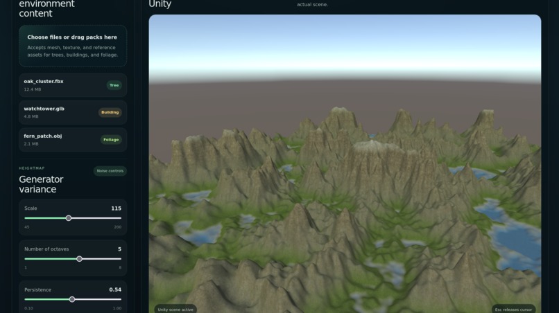 User Input Web Procedural Terrain Generation – screenshot 2