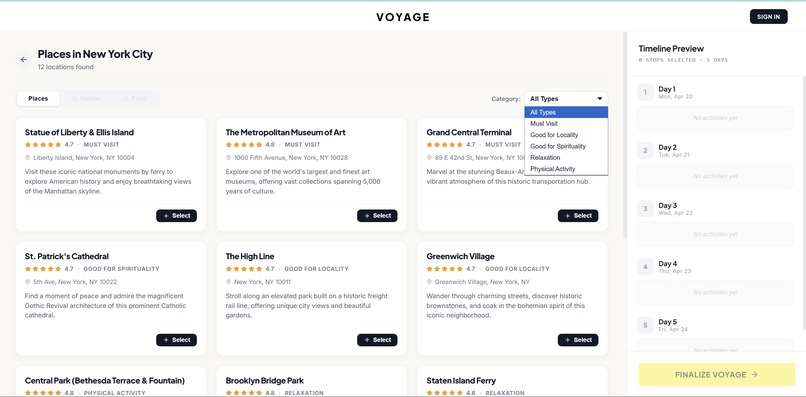 Voyage – screenshot 2