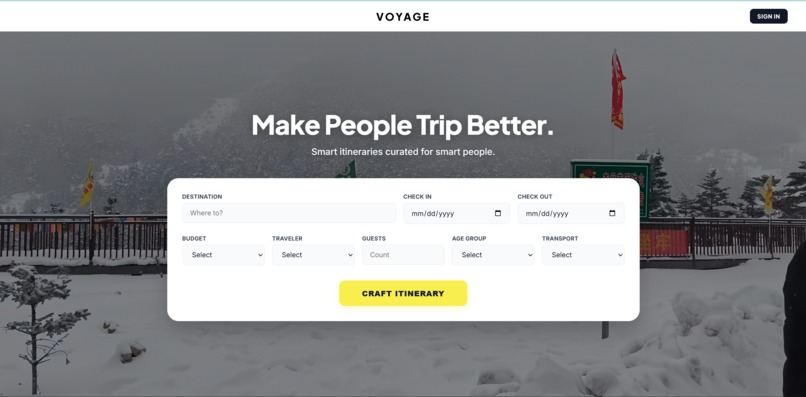Voyage – screenshot 1