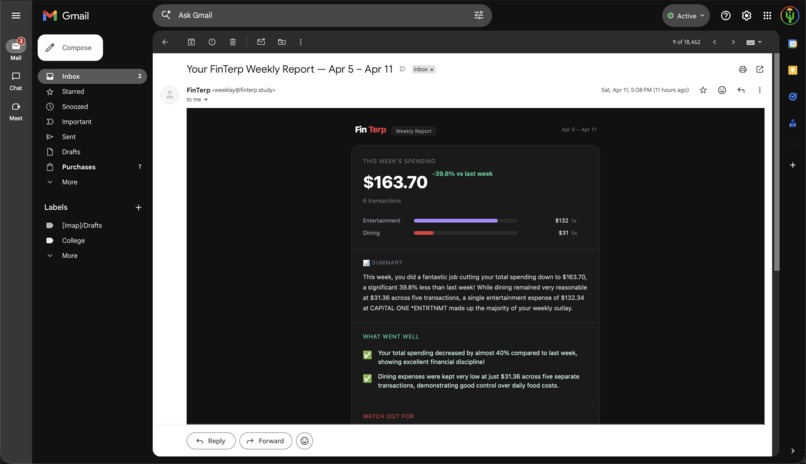 FinTerp – screenshot 5