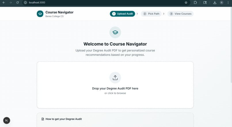 Prerequisite visualization project (registration) – screenshot 1