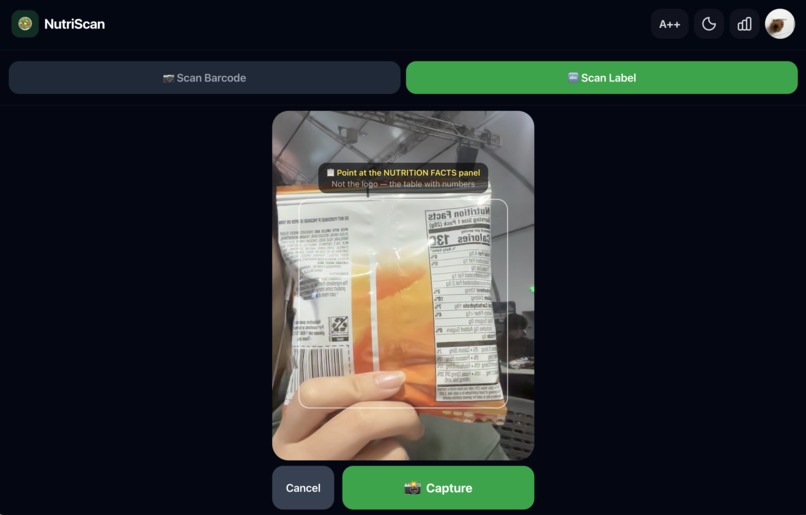 NutriScan – screenshot 1