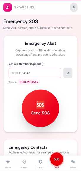 SafarSaheli – screenshot 2