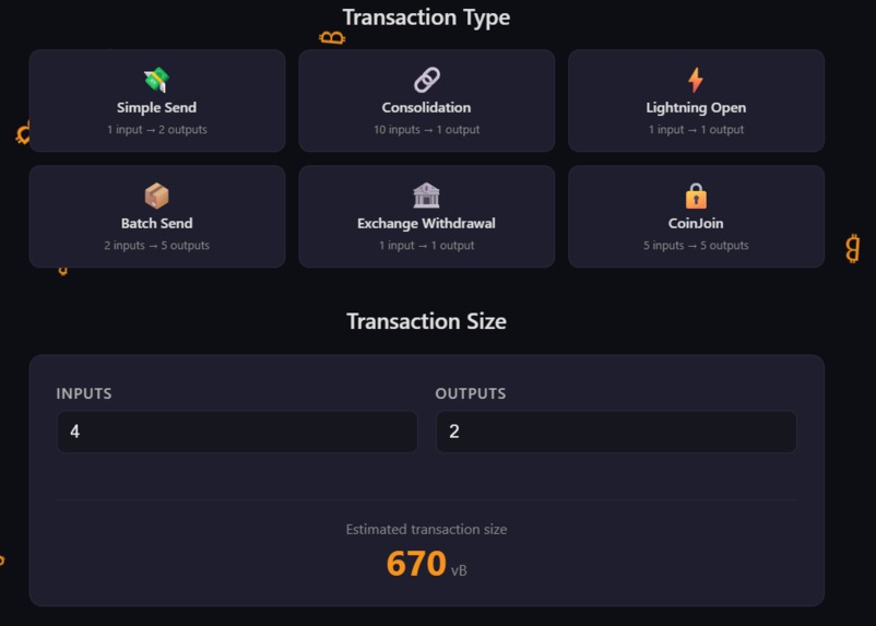 Bitcoin Fee Estimator – screenshot 5