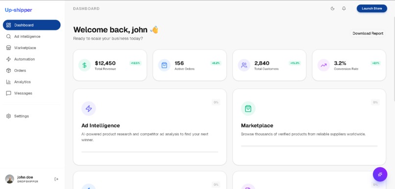 Up-shipper  – screenshot 1