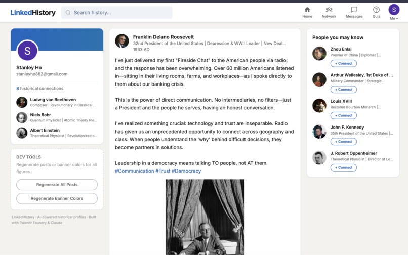 LinkedHistory – screenshot 1