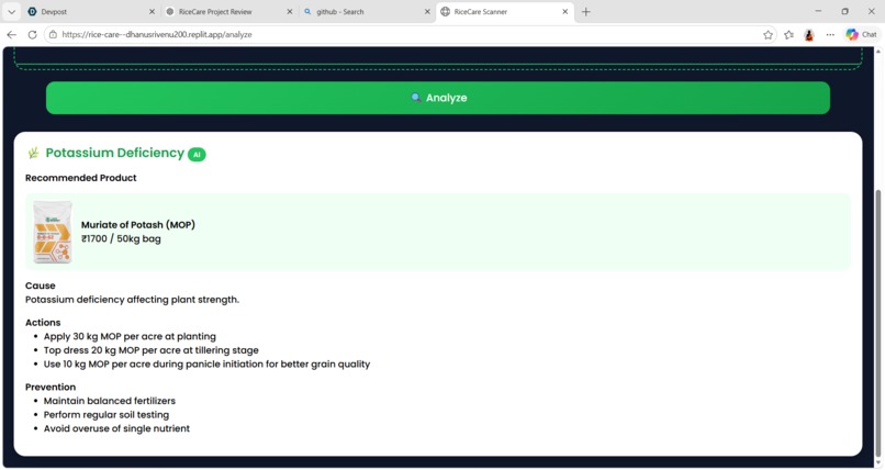RiceCare: AI-Powered Rice Crop Decision Support System – screenshot 6