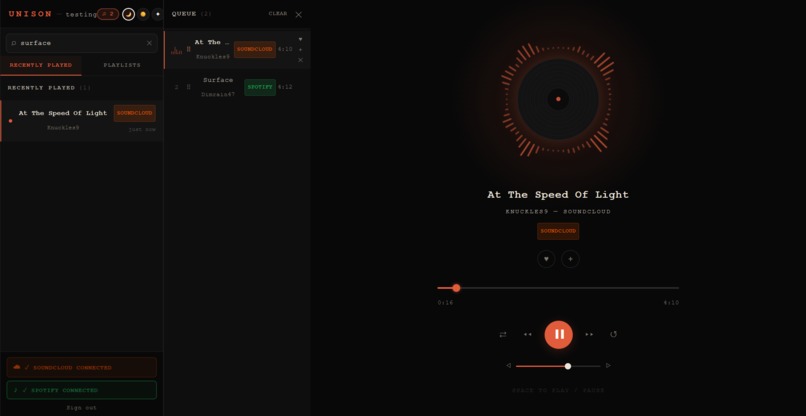Unison – screenshot 2