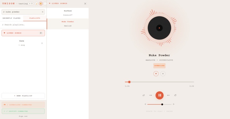 Unison – screenshot 4