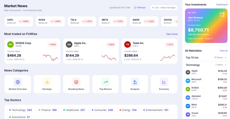 FinWise – screenshot 1