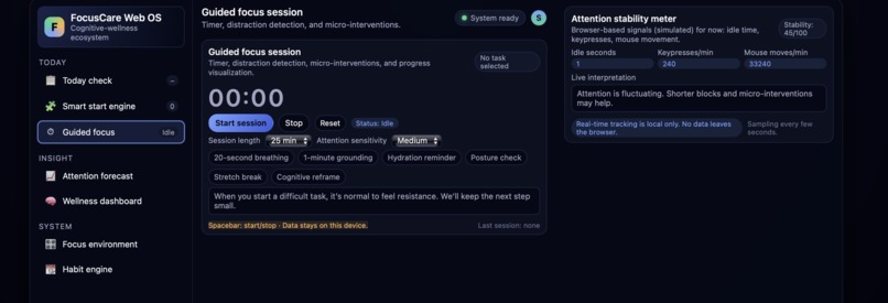 FocusCare – screenshot 3