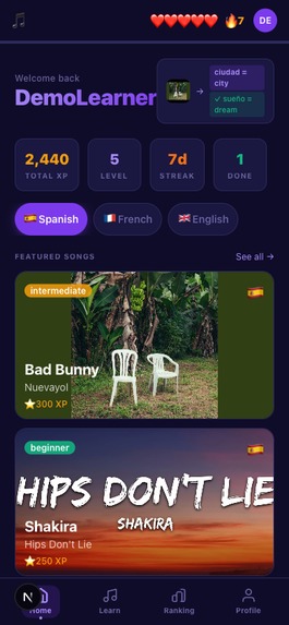 LyricLang – screenshot 1