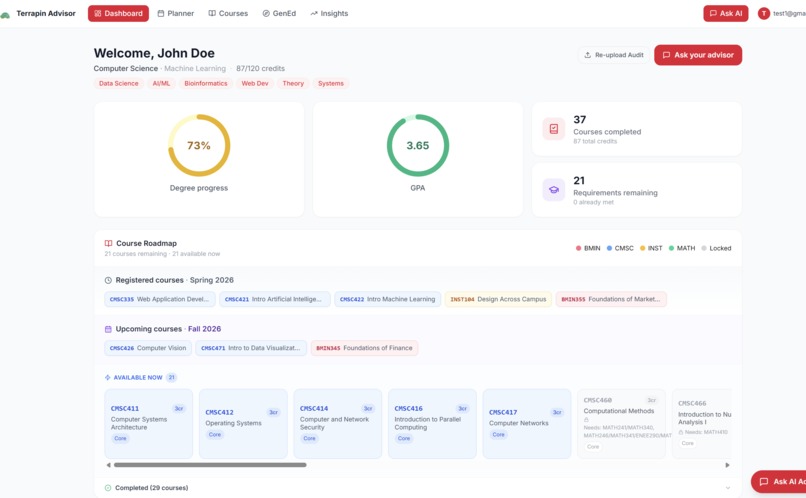 TerpAdvisor – screenshot 1