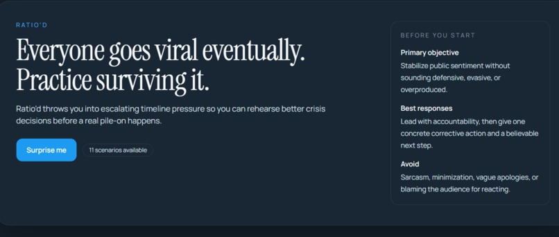 Ratio'd – screenshot 1