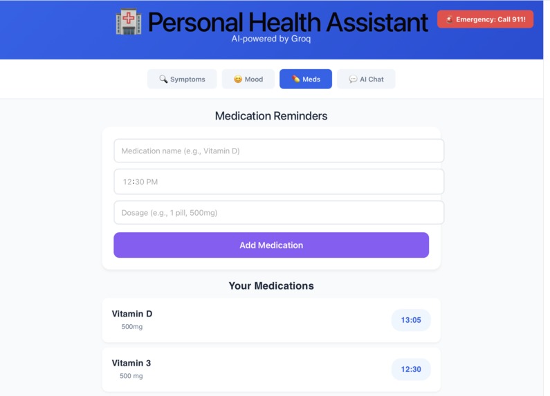 Personal Health Assistant  – screenshot 3