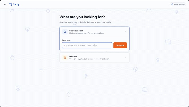 Cartly [App Development, UI/UX] – screenshot 1