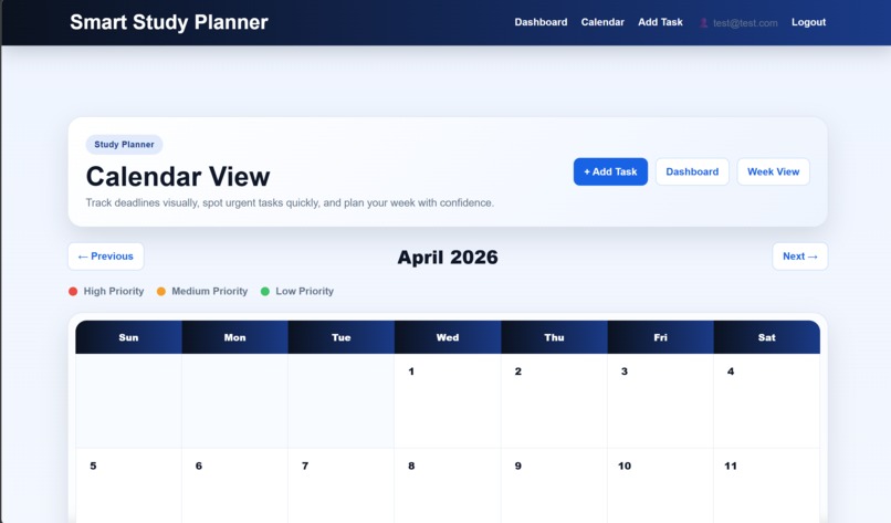 Smart Study Planner – screenshot 1