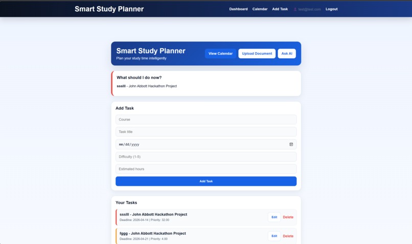 Smart Study Planner – screenshot 2