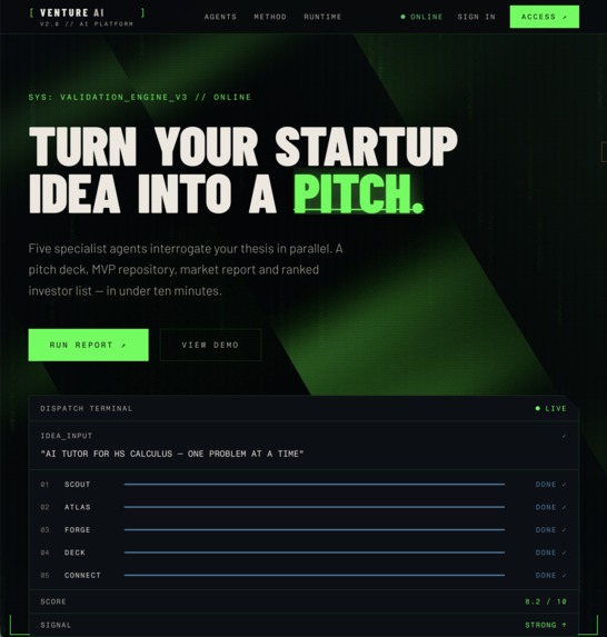 Venture AI – screenshot 1
