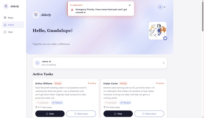 Aiderly – screenshot 1