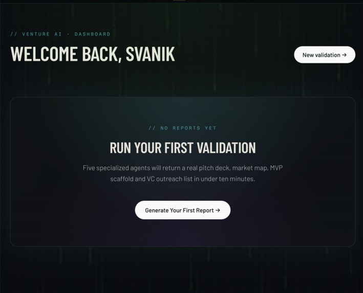 Venture AI – screenshot 2