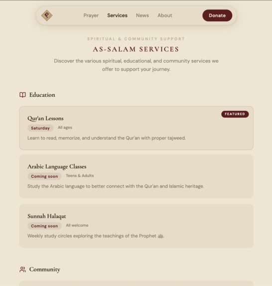 ReformStep: Mosque UI Redesign – screenshot 10