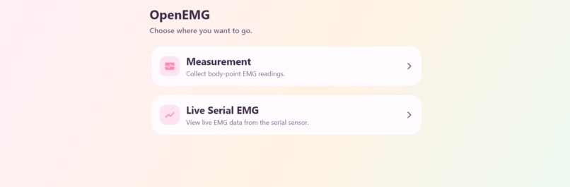 OpenEMG – screenshot 1