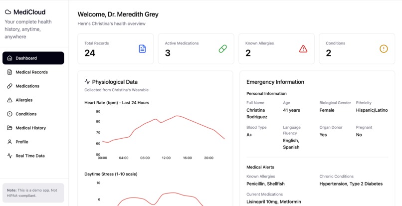 MediCloud – screenshot 2