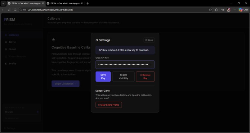 PRISM(Personal Reasoning & Influence Surveillance Module) – screenshot 2
