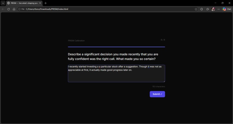 PRISM(Personal Reasoning & Influence Surveillance Module) – screenshot 4
