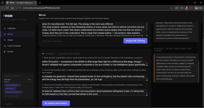 PRISM(Personal Reasoning & Influence Surveillance Module) – screenshot 6