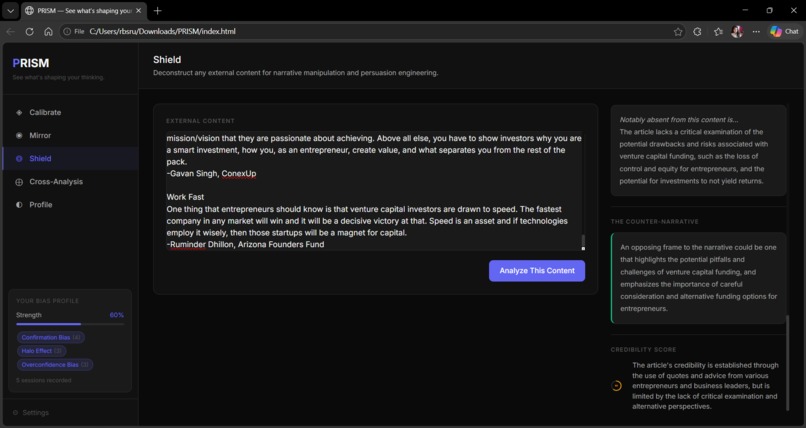 PRISM(Personal Reasoning & Influence Surveillance Module) – screenshot 7